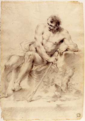 Monti Francesco-Studio di nudo seduto (Ercole?)